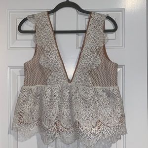 White lace top